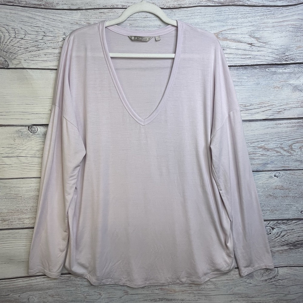 Athleta Cloudlight Top Size XL Simply Lilac Modal Blend Comfy - Picture 2 of 14